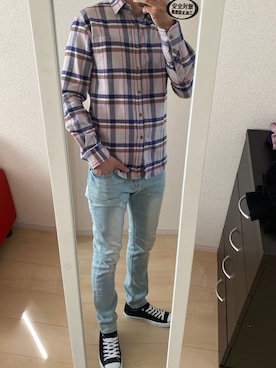 「jiggys shop（ジギーズショップ）のアイテム（トップス）」を使った、yuuuukiii0207さん（メンズ・180cm）の春コーディネート