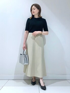 「ベージュ×ブラック」｜「アイテム（その他）」を使った、akariさん（レディース・151cm）の夏コーディネート