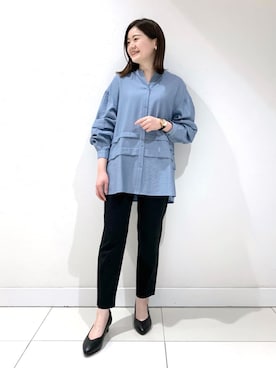 「ブルー×ブラック」｜「アイテム（その他）」を使った、akariさん（レディース・151cm）の春コーディネート