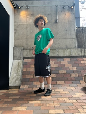 「HUF（ハフ）のアイテム（その他パンツ）」を使った、もとやさん（メンズ・178cm）の春コーディネート