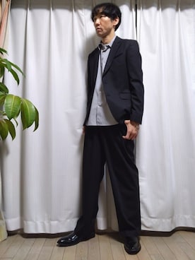 「アイテム（テーラードジャケット）」を使った、特養介護士さん（メンズ・170cm・40代）の秋コーディネート