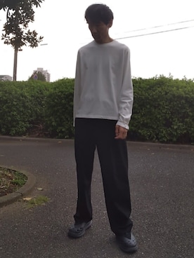 「アイテム（ブレスレット）」を使った、特養介護士さん（メンズ・170cm・40代）の秋コーディネート