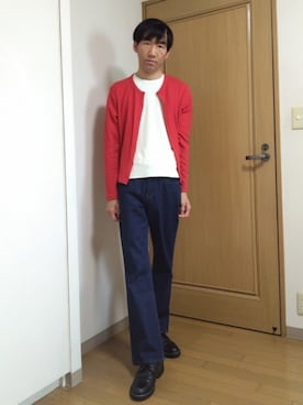 「UNIQLO（ユニクロ）のアイテム（Tシャツ/カットソー、その他）」を使った、特養介護士さん（メンズ・170cm）の春コーディネート