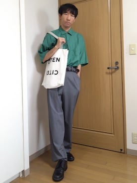 「UNIVERSAL OVERALL（ユニバーサルオーバーオール）のアイテム」を使った、特養介護士さん（メンズ・170cm）の夏コーディネート