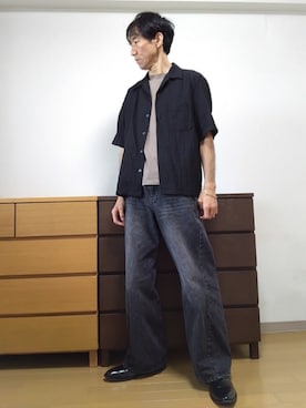 「アイテム（ブレスレット）」を使った、特養介護士さん（メンズ・170cm・40代）の秋コーディネート