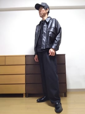 「アイテム（ブレスレット）」を使った、特養介護士さん（メンズ・170cm・40代）の秋コーディネート