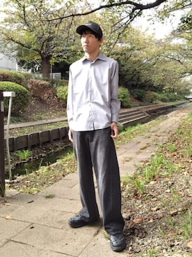 「アイテム（シャツ/ブラウス）」を使った、特養介護士さん（メンズ・170cm・40代）の秋コーディネート