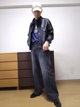 「アイテム（アクセサリー）」を使った、特養介護士さん（メンズ・170cm・40代）の秋コーディネート