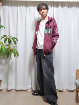 「アイテム（パンツ）」を使った、特養介護士さん（メンズ・170cm・40代）の秋コーディネート