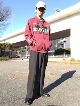 「ROSE BUD（ローズバッド）のアイテム（アクセサリー）」を使った、特養介護士さん（メンズ・170cm）の冬コーディネート