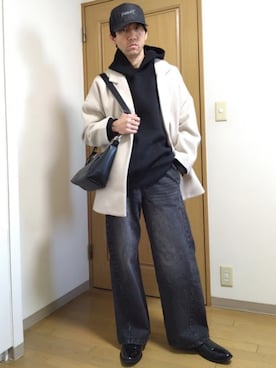 「tk.TAKEO KIKUCHI（ティーケータケオキクチ）のアイテム」を使った、特養介護士さん（メンズ・170cm）の冬コーディネート