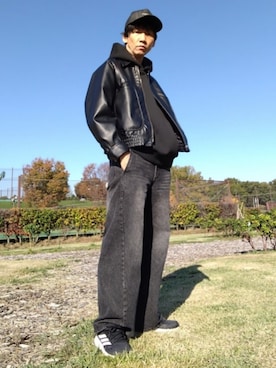 「アイテム（パーカー）」を使った、特養介護士さん（メンズ・170cm・40代）の秋コーディネート