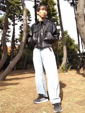 「アイテム（デニムパンツ）」を使った、特養介護士さん（メンズ・170cm・40代）の秋コーディネート