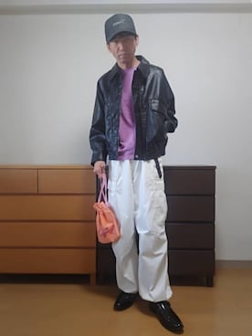 「アイテム（財布/小物）」を使った、特養介護士さん（メンズ・170cm・40代）の秋コーディネート