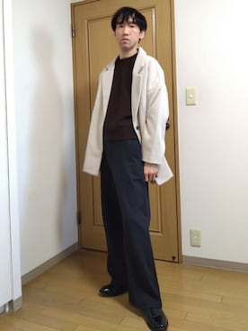 「アイテム（ブレスレット）」を使った、特養介護士さん（メンズ・170cm）の冬コーディネート