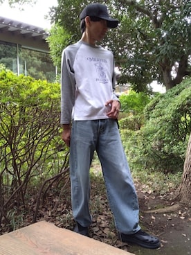 「アイテム（ブレスレット）」を使った、特養介護士さん（メンズ・170cm・40代）の秋コーディネート