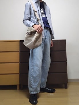 「アイテム（バッグ）」を使った、特養介護士さん（メンズ・170cm・40代）の冬コーディネート