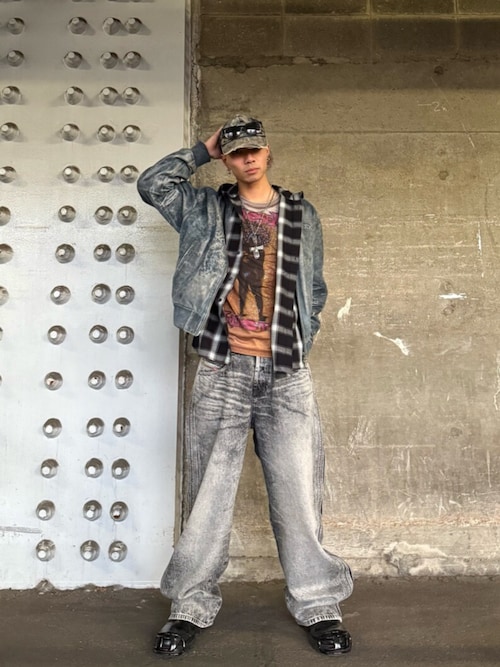 メンズ キャップ Dロゴ デニム素材（キャップ）｜DIESEL（ディーゼル