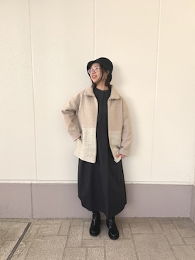 「SMELLY（スメリー）のアイテム」を使った、MINAMIさん（レディース・155cm）の冬コーディネート