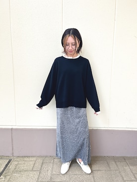 「アイテム（ローファー、ホワイト系）」を使った、MINAMIさん（骨格ナチュラル・レディース・155cm）の秋コーディネート