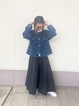 「アイテム（メガネ）」を使った、MINAMIさん（レディース・155cm）の秋コーディネート