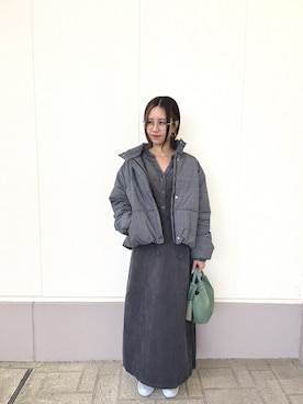 「アイテム（ダウンジャケット/コート、その他）」を使った、MINAMIさん（レディース・155cm）の秋コーディネート