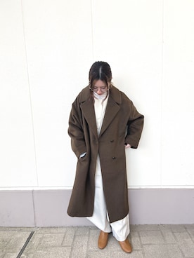 「アイテム（セットアップ）」を使った、MINAMIさん（骨格ナチュラル・レディース・155cm）の冬コーディネート