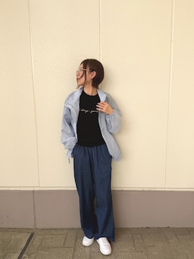 「ITEMS URBANRESEARCH（アイテムズ アーバンリサーチ）のアイテム（ニット/セーター）」を使った、MINAMIさん（レディース・155cm）の春コーディネート