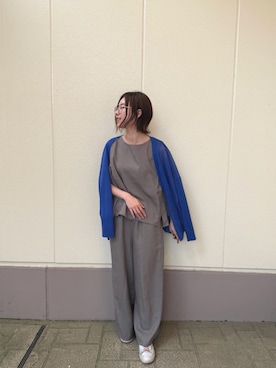 「アイテム（セットアップ）」を使った、MINAMIさん（レディース・155cm）の春コーディネート