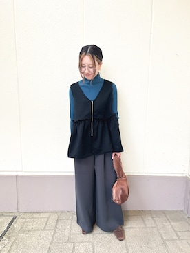 MINAMIさん（骨格ナチュラル・レディース・155cm）の秋コーディネート