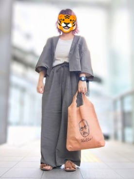 「studio CLIP（スタディオクリップ）のアイテム」を使った、ホシコさん（レディース・153cm）の夏コーディネート