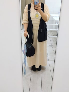 「ぽっちゃり」｜ホシコさん（レディース・153cm）の秋コーディネート