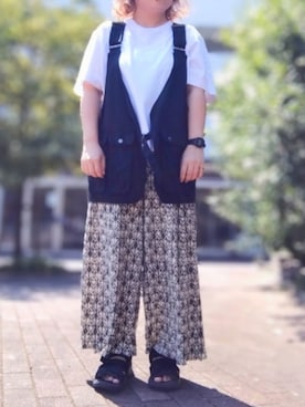 「アイテム（腕時計）」を使った、ホシコさん（レディース・153cm）の夏コーディネート