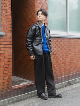 「冬アウター」｜「アイテム（その他アウター）」を使った、uedaさん（メンズ・170cm）の秋コーディネート