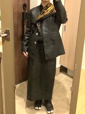 「アイテム（バンダナ/スカーフ）」を使った、masemakoさん（レディース・150cm）の秋コーディネート