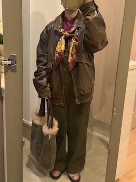 「アイテム（オールインワン・サロペット）」を使った、masemakoさん（レディース・150cm）の秋コーディネート