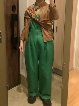 「アイテム（オールインワン・サロペット）」を使った、masemakoさん（レディース・150cm）の秋コーディネート