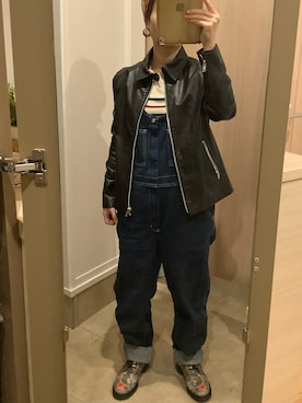 「アイテム（オールインワン・サロペット）」を使った、masemakoさん（レディース・150cm）の秋コーディネート