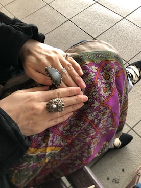 「アイテム（リング）」を使った、masemakoさん（レディース・150cm）の秋コーディネート