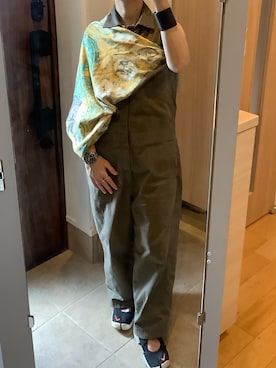 「アイテム（つなぎ/オールインワン）」を使った、masemakoさん（レディース・150cm）の秋コーディネート