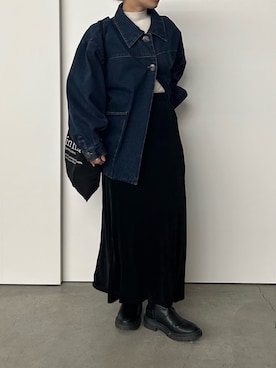 「select MOCA（セレクトモカ）のアイテム（ジャケット/アウター）」を使った、Renaさん（レディース・151cm）の冬コーディネート