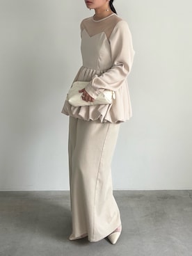 「アイテム（ドレス）」を使った、Renaさん（レディース・151cm）の秋コーディネート