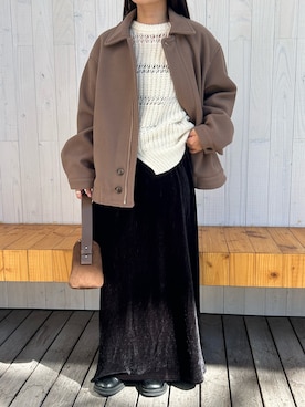 「アイテム（スリッポン）」を使った、Renaさん（レディース・151cm）の秋コーディネート