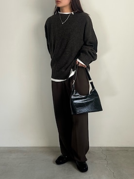 「select MOCA（セレクトモカ）のアイテム（ローファー）」を使った、Renaさん（レディース・151cm）の秋コーディネート