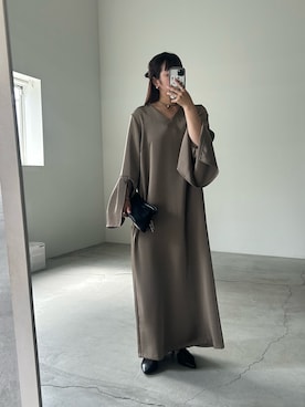 「アイテム（ドレス）」を使った、Renaさん（レディース・151cm）の秋コーディネート