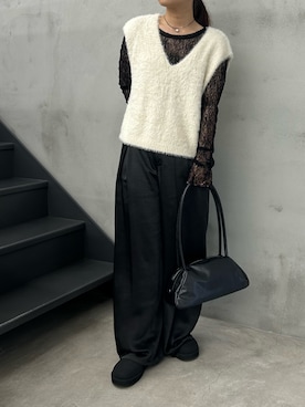 「アイテム（スリッポン）」を使った、Renaさん（レディース・151cm）の秋コーディネート