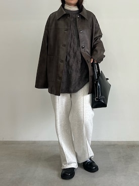 「アイテム（スリッポン）」を使った、Renaさん（レディース・151cm）の秋コーディネート