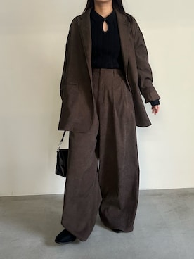 「アイテム（スラックス）」を使った、Renaさん（レディース・151cm・20代）の秋コーディネート