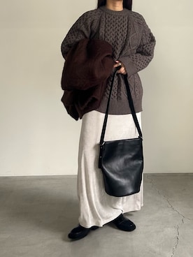 「select MOCA（セレクトモカ）のアイテム（スカート）」を使った、Renaさん（レディース・151cm）の秋コーディネート