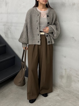 「アイテム（キャミソール）」を使った、Renaさん（レディース・151cm）の秋コーディネート